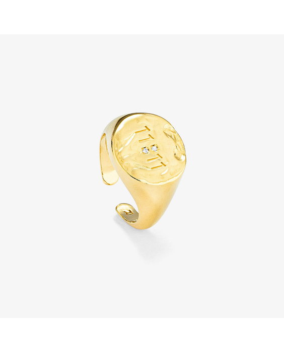 Radiant Anillo Sello Gold 11:11 WISH Dorado Talla 50 Radiant Anillo Sello Gold 11:11 WISH Dorado Talla 50