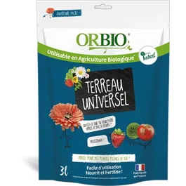 Orbio Tierra Universal para Macetas, Color Azul, Capacidad 3 Litros