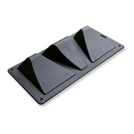 Schellenberg Tope de Aparcamiento en PVC Negro 40 x 20 x 6 cm para Interior y Exterior - Fijación por Tornillos