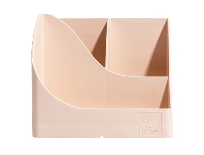 Plasticforte Cubilete portalapices Skandi plastico reciclado color nude 155x119x109 mm