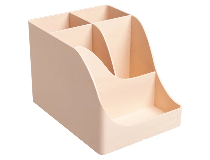 Plasticforte Cubilete portalapices Skandi plastico reciclado color nude 155x119x109 mm