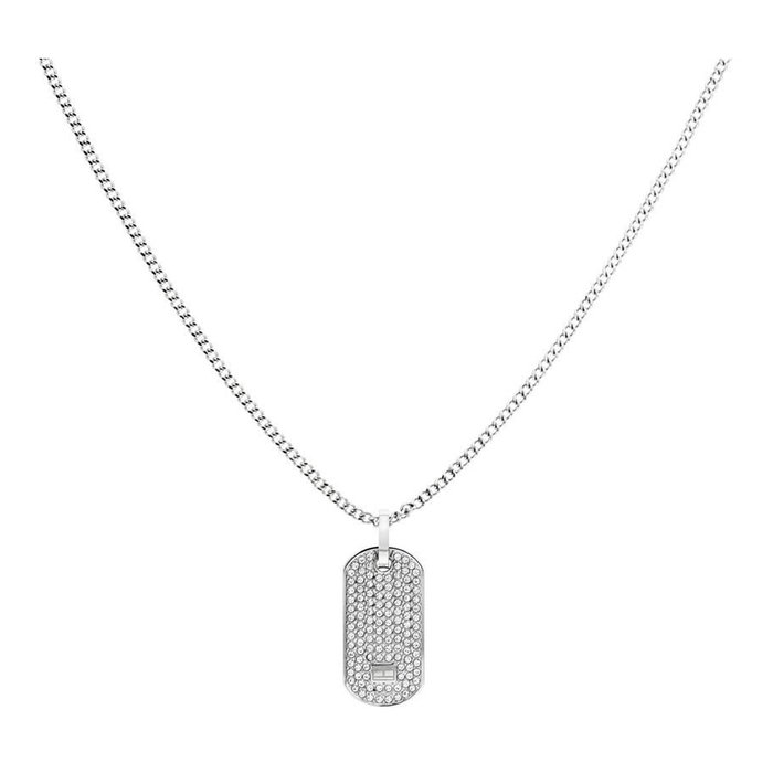Tommy Hilfiger Collar de Acero Inoxidable Gris para Mujer