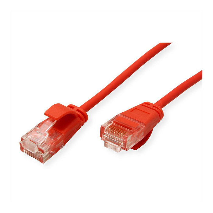 ROLINE GREEN Cat.6A (Class EA) UTP Patch Cable Slim LSOH Rojo 0.3 m 21.44.3911