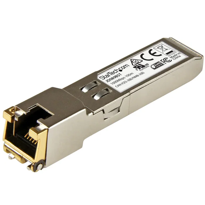 StarTech Módulo Transceptor SFP Cobre JD089BST - 1 GbE 1000BASE-T RJ45, Compatible con HPE JD089B, Conmutadores HP/Aruba 2530, 2540, Ubiquiti, D-Link, Netgear, Hot-swap StarTech Módulo Transceptor SFP Cobre JD089BST - 1 GbE 1000BASE-T RJ45, Compatible con HPE JD089B, Conmutadores HP/Aruba 2530, 2540, Ubiquiti, D-Link, Netgear, Hot-swap