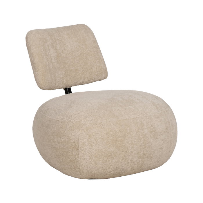 Sillón Beige Tejido Salón 67 X 73 X 67 cm
