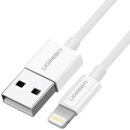 UGREEN Cable USB 2.0 A a Lightning 2m (1 m), 5V/2.4A para iPhone 7 / 7 Plus / 6S / 6 / 6 Plus, iPhone 5s/5c/5, iPad Mini, iPad, Blanco - Ref. 20728