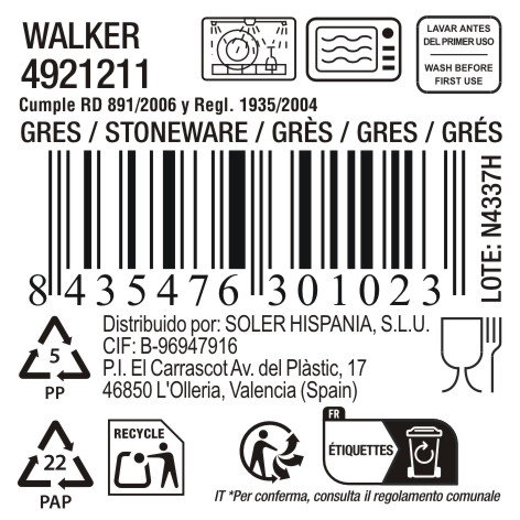 La Mediterranea Taza Café Cortado 180cc Walker MD