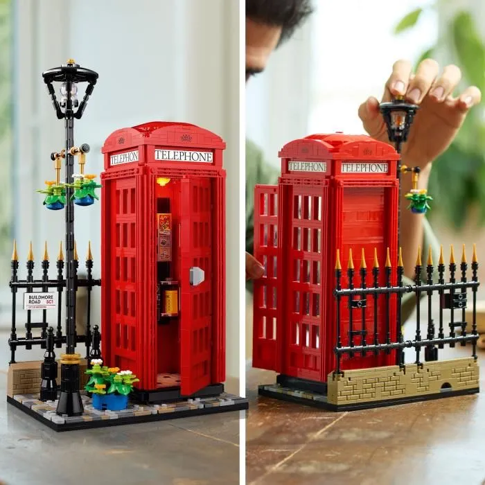 LEGO 21347 Cabina Telefónica de Londres - Decoración del hogar para anglófilos | Set de Construcción para Adultos