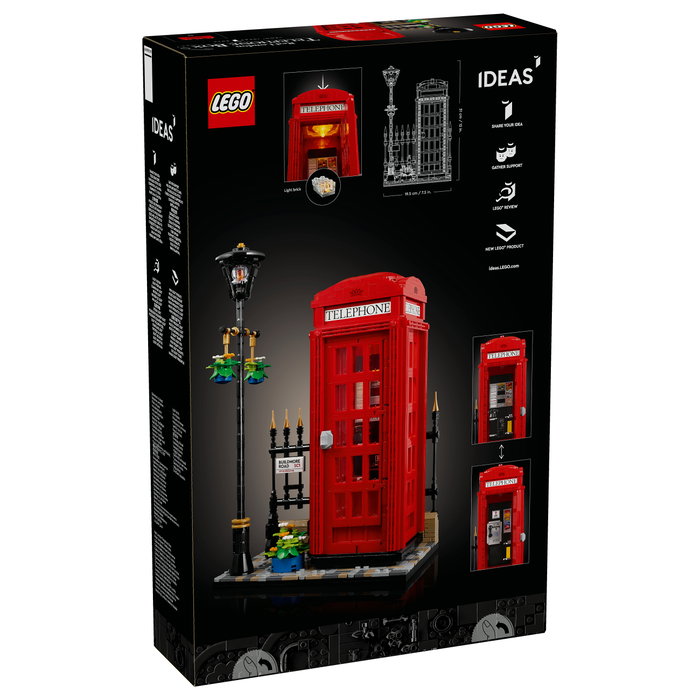 LEGO Ideas Cabina Telefónica Roja de Londres 21347 - Set de Construcción 1460 Piezas Adulto