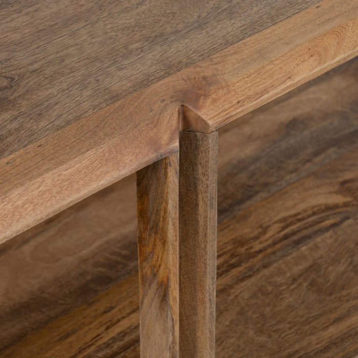 Mesa Centro Marrón Madera de Mango Salón 130 X 80 X 45 cm Mesa Centro Marrón Madera de Mango Salón 130 X 80 X 45 cm