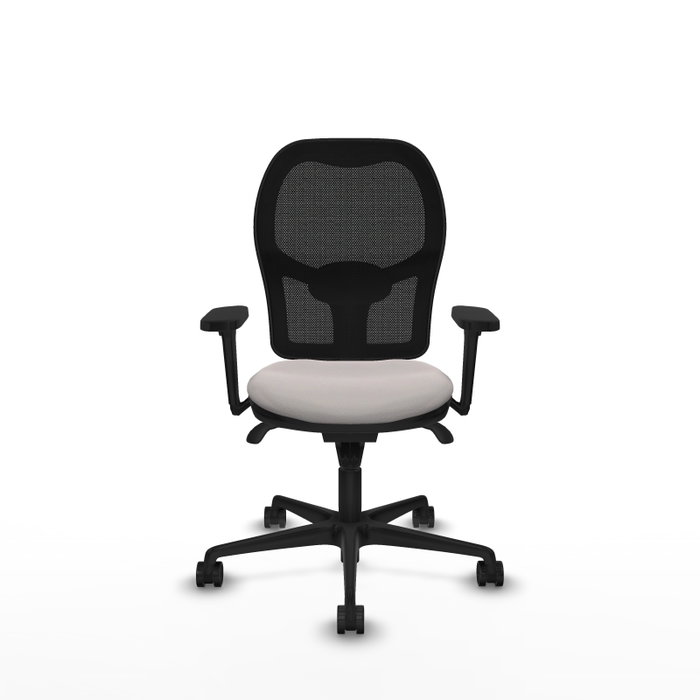 PIQUERAS Y CRESPO Silla de oficina Jorquera con mecanismo Sincro, Blanco/Negro PIQUERAS Y CRESPO Silla de oficina Jorquera con mecanismo Sincro, Blanco/Negro