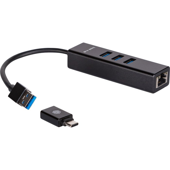 ICY BOX IB-HUB1419-LAN Hub USB 3.0 y Adaptador LAN Gigabit ICY BOX IB-HUB1419-LAN Hub USB 3.0 y Adaptador LAN Gigabit