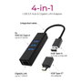 ICY BOX IB-HUB1419-LAN Hub USB 3.0 y Adaptador LAN Gigabit
