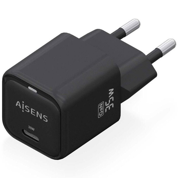 Aisens Cargador GaN 35W USB-C Negro ASCH-35W1P023-BK