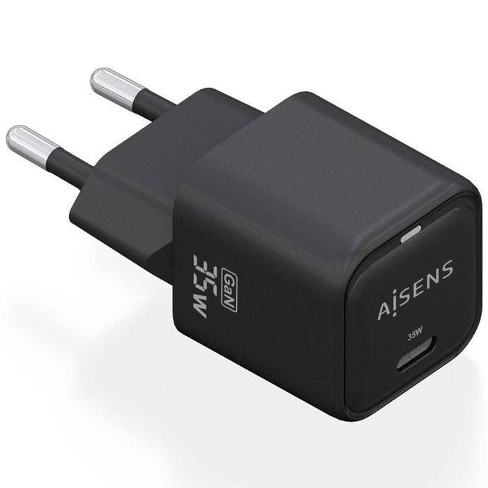 Aisens Cargador GaN 35W USB-C Negro ASCH-35W1P023-BK