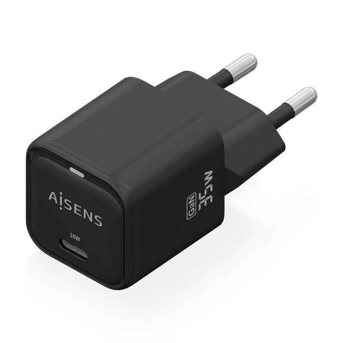 Aisens Cargador GaN 35W USB-C Negro ASCH-35W1P023-BK
