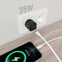 Aisens Cargador GaN 35W USB-C PD3.0 QC4.0 Negro ASCH-35W1P023-BK