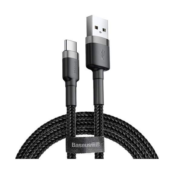 Baseus Cafule Cable USB Type A a USB Type C, 1m, Negro/Gris