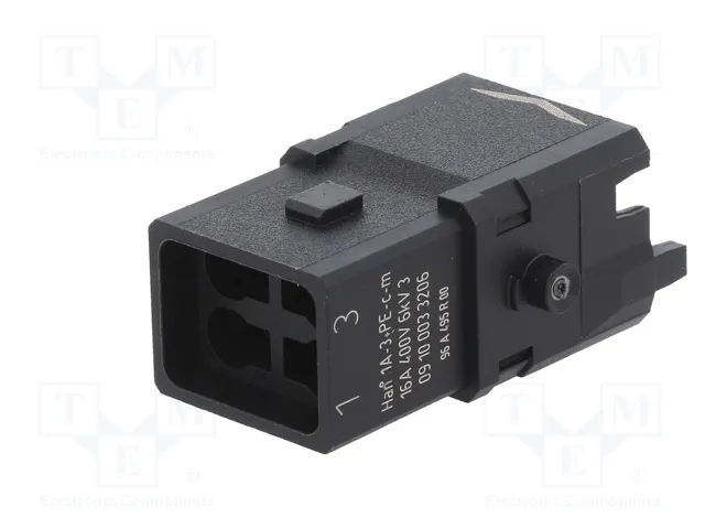 HARTING Han® 1A Plantilla de Contacto Macho, 4 Pines, 3P+PE HARTING Han® 1A Plantilla de Contacto Macho, 4 Pines, 3P+PE