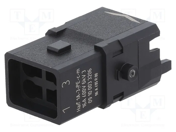 HARTING Han® 1A Plantilla de Contacto Macho, 4 Pines, 3P+PE HARTING Han® 1A Plantilla de Contacto Macho, 4 Pines, 3P+PE