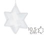 Innspiro Pack de 12 estrellas de 6 puntas en plástico transparente de 10,5 cm