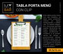 Inde Tabla Porta Menú con Clip 30.5 x 16 cm (24 Unidades)
