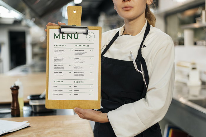 Inde Tabla Porta Menú con Clip 30.5 x 16 cm (24 Unidades)