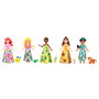 Mattel Pack 5 Mini Princesas Jbl33 Disney Princess, Incluye Ariel, Tiana, Bella, Jasmine y Rapunzel con Figuras de Amigos