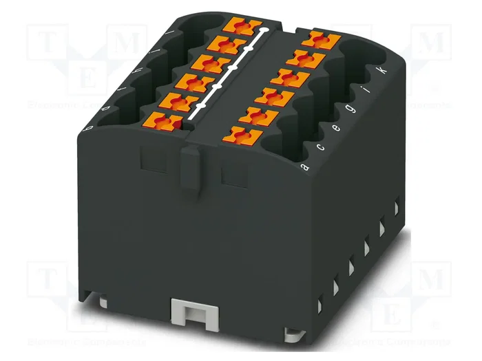 PHOENIX CONTACT PTFIX 12X2,5 BK Conector de carril push-in PHOENIX CONTACT PTFIX 12X2,5 BK Conector de carril push-in