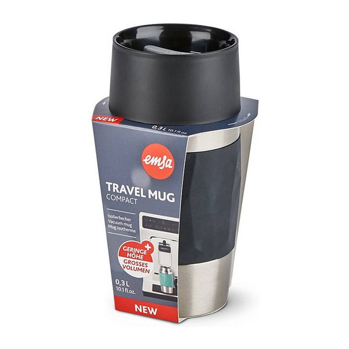 Emsa TRAVEL MUG Compact Thermobecher Negro/Acero Inoxidable 0,3 L Emsa TRAVEL MUG Compact Thermobecher Negro/Acero Inoxidable 0,3 L