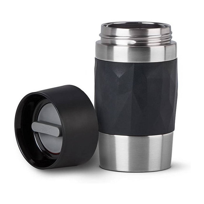 Emsa TRAVEL MUG Compact Thermobecher Negro/Acero Inoxidable 0,3 L Emsa TRAVEL MUG Compact Thermobecher Negro/Acero Inoxidable 0,3 L