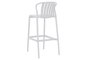 DKD Home Decor Mesa Bar Terraza Y Jardin Blanco 60 x 102 x 60 cm Set de 3