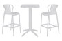 DKD Home Decor Mesa Bar Terraza Y Jardin Blanco 60 x 102 x 60 cm Set de 3