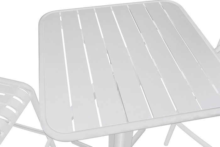 DKD Home Decor Mesa Bar Terraza Y Jardin Blanco 60 x 102 x 60 cm Set de 3 DKD Home Decor Mesa Bar Terraza Y Jardin Blanco 60 x 102 x 60 cm Set de 3