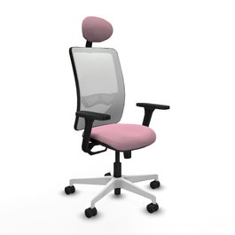 PIQUERAS Y CRESPO Silla de oficina Zulema Rosa con mecanismo Sincro