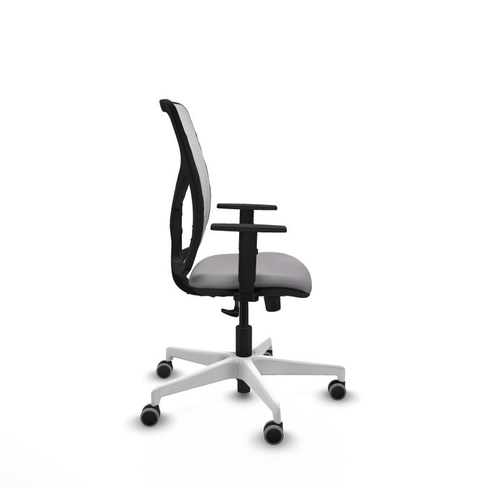 PIQUERAS Y CRESPO Silla de oficina Motilla con mecanismo Sincro, Gris y Blanco