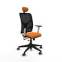 PIQUERAS Y CRESPO Silla de oficina Motilla con mecanismo Sincro/Traslack Naranja y Negro