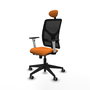 PIQUERAS Y CRESPO Silla de oficina Motilla con mecanismo Sincro/Traslack Naranja y Negro