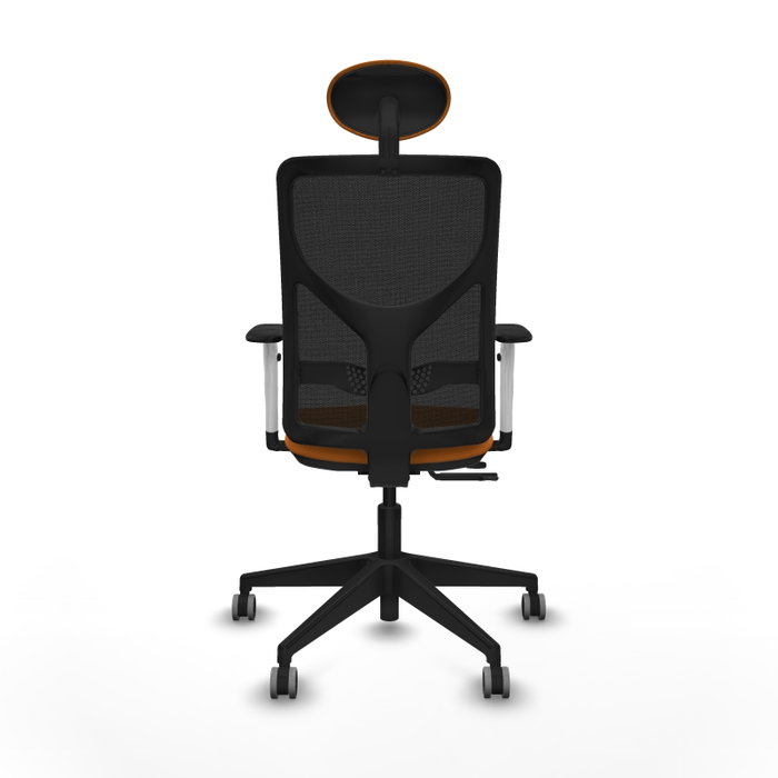 PIQUERAS Y CRESPO Silla de oficina Motilla con mecanismo Sincro/Traslack Naranja y Negro