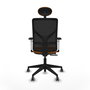 PIQUERAS Y CRESPO Silla de oficina Motilla con mecanismo Sincro/Traslack Naranja y Negro