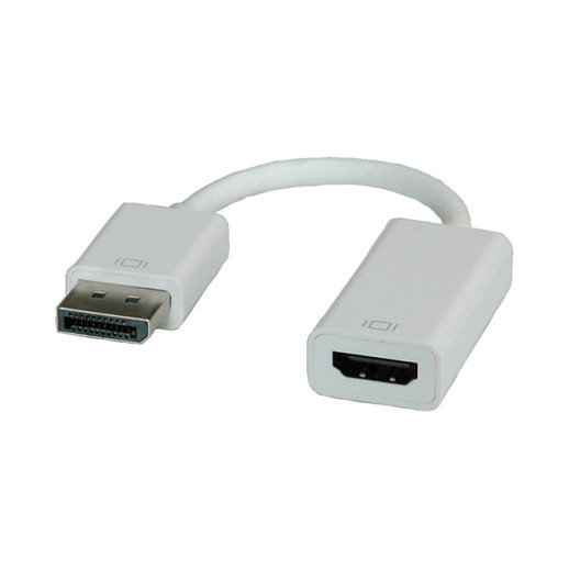 ROLINE Adaptador DisplayPort a HDMI 0,15 m Macho a Hembra Blanco ROLINE Adaptador DisplayPort a HDMI 0,15 m Macho a Hembra Blanco