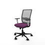 PIQUERAS Y CRESPO Silla de oficina Haches con mecanismo Sincro/Traslack, Morado y Gris