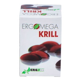 ERGONAT Ergomega Krill Aceite Omega 3 DHA EPA Suplemento Colesterol Cardiovascular 30 Cápsulas