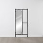 Espejo Perchero Negro Metal Decoración 70 X 4 X 160,50 cm