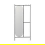 Espejo Perchero Negro Metal Decoración 70 X 4 X 160,50 cm