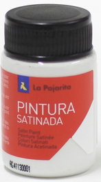 LA PAJARITA Pack de 6 botes de pintura satinada gris plata base látex de 35 ml