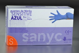 Sanicel Guantes de Nitrilo Sensitive Talla Pequeña Sin Polvo GU103