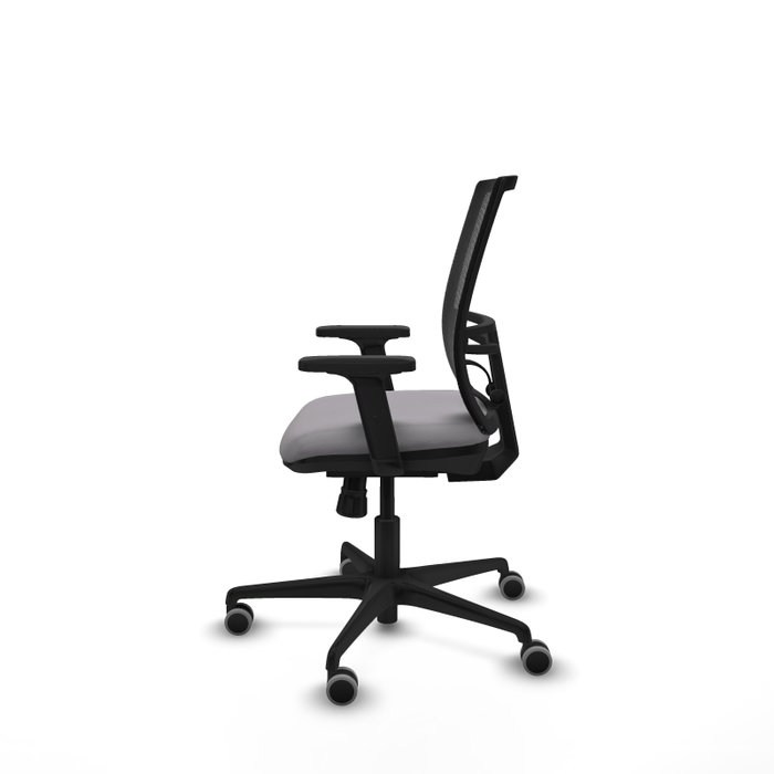 PIQUERAS Y CRESPO Silla de oficina Yunquera con mecanismo Sincro, Gris y Negro