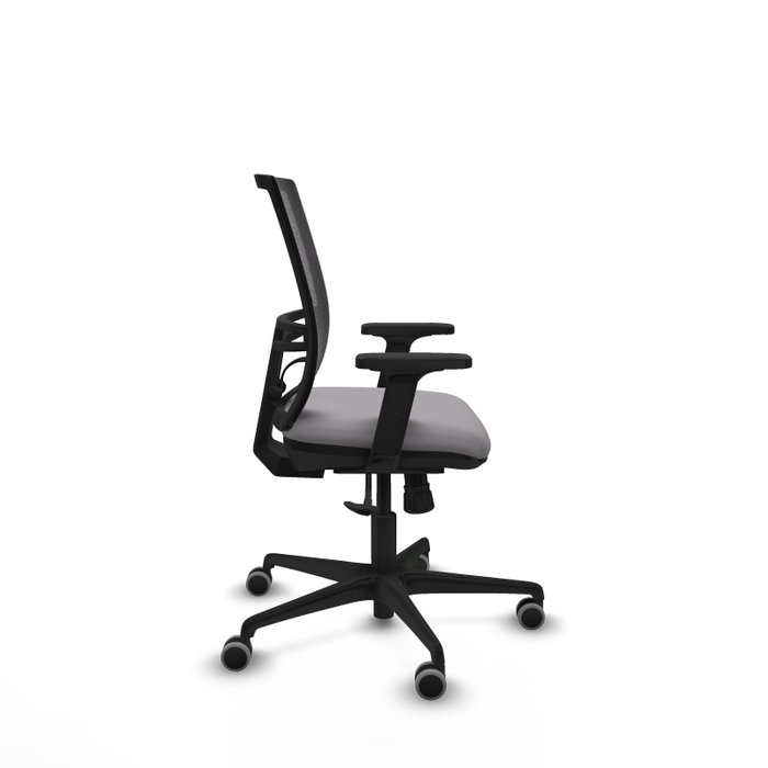 PIQUERAS Y CRESPO Silla de oficina Yunquera con mecanismo Sincro, Gris y Negro