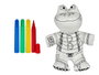 Pincello Peluche Rana Para Pintar Con Rotulador 18 cm x 10 cm x 24 cm Exterior Polietileno Interior Poliester (Set de 8)